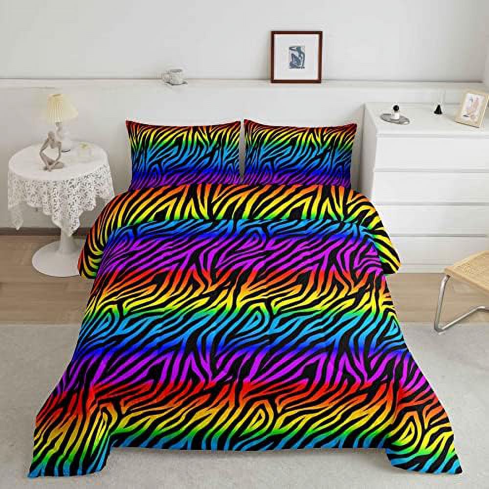 Zoo Animal Comforter Set Cute Wild Animals Bedding Set Cartoon Safari Wild Print Comforter for