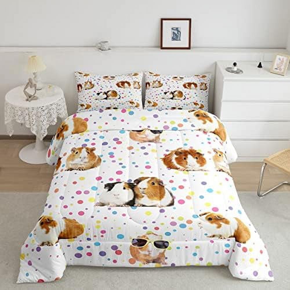 Zoo Animal Comforter Set Cute Wild Animals Bedding Set Cartoon Safari Wild Print Comforter for