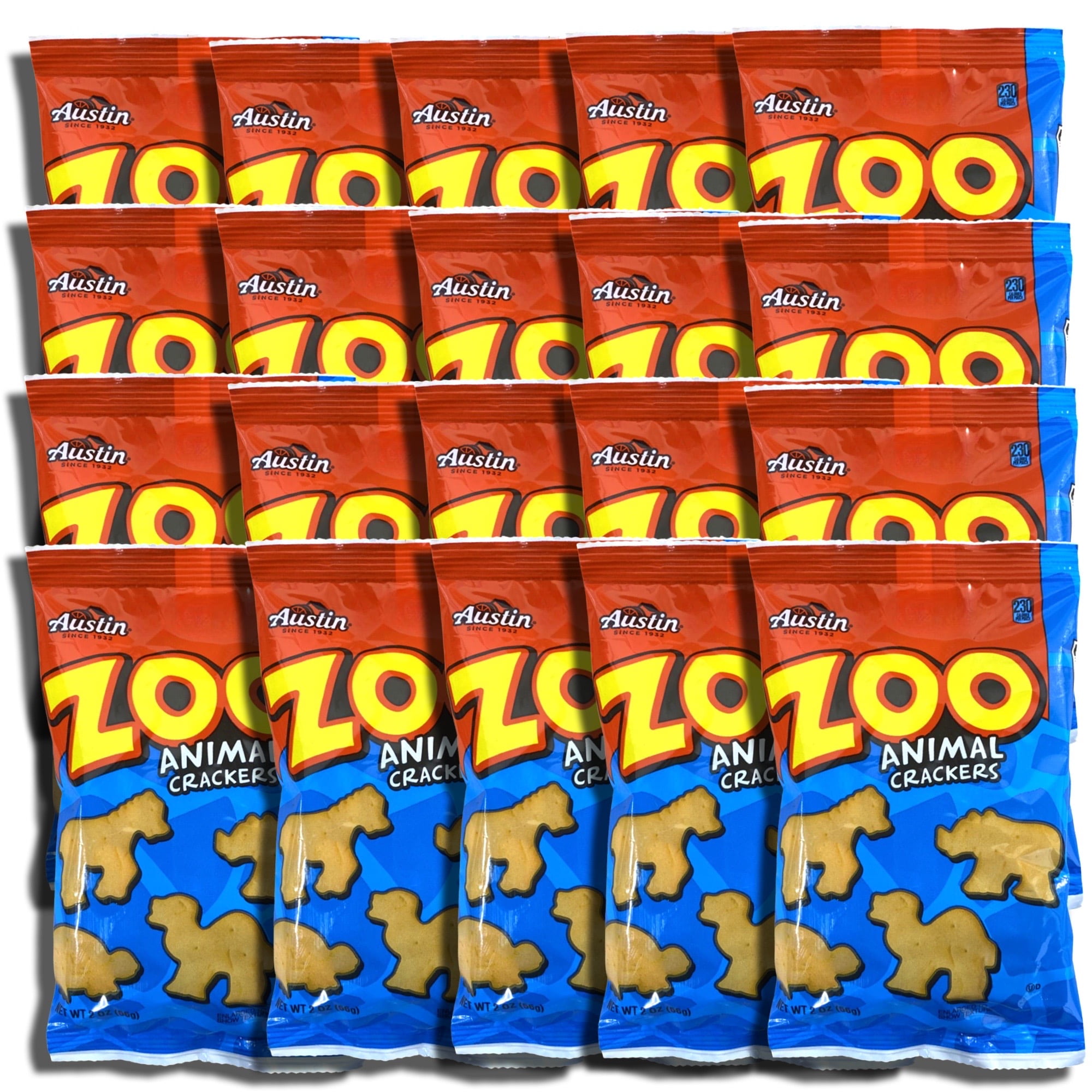 Zoo Animal Crackers by Austin Bundled by Tribeca Curations 2 Ounce Bags Value Pack of 20