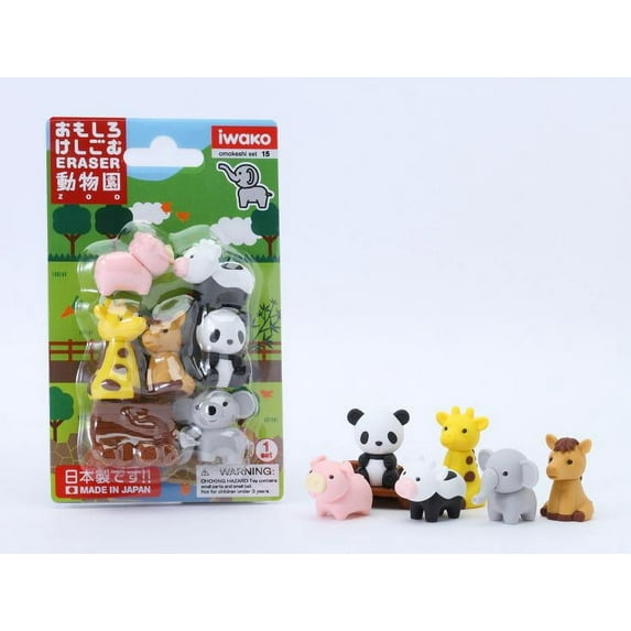 Zoo Animal Eraser Card
