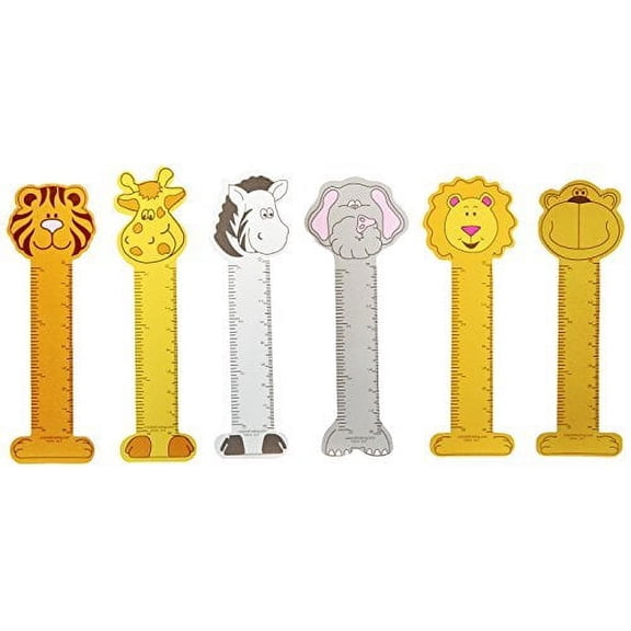 Zoo Animal Ruler Bookmark (4Dz-Un) - Stationery - 48 Pieces
