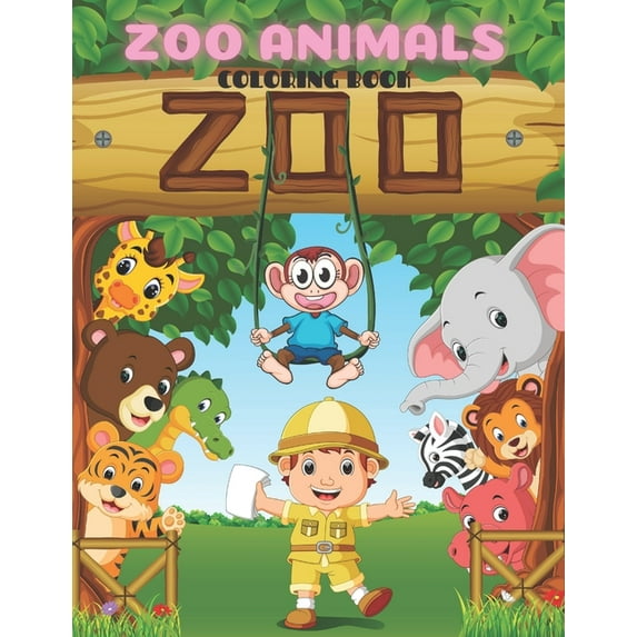 Zoo Animals - Coloring Book, (Paperback)