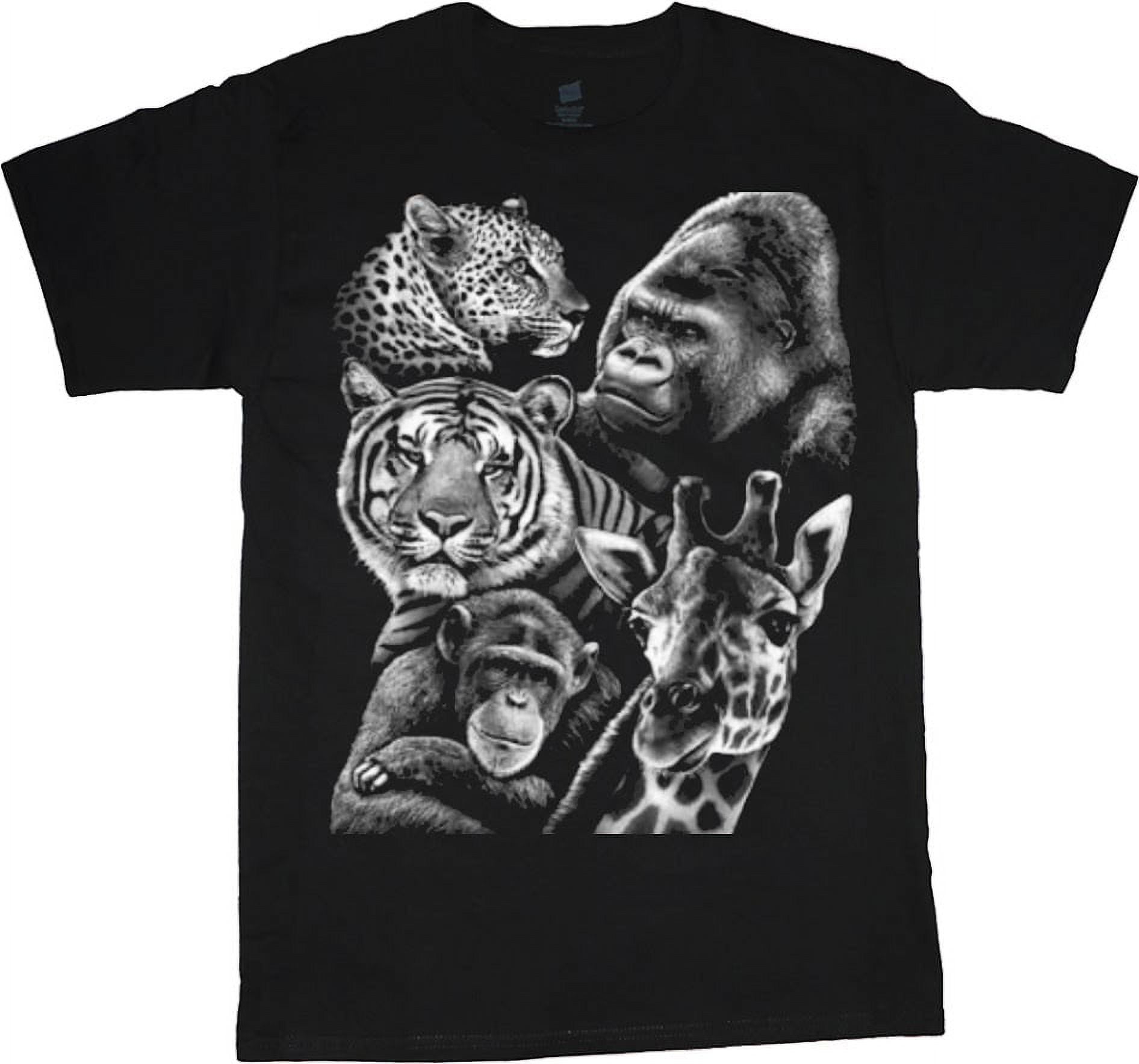 Zoo Animals Gifts Cheetah Giraffe Tiger Gorilla T-shirt Mens Graphic