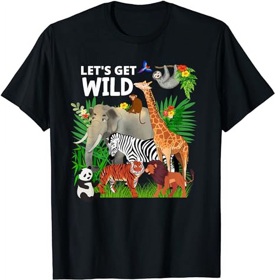 Zoo Animals Wildlife Birthday Party A Day At The Zoo Safari T-Shirt ...