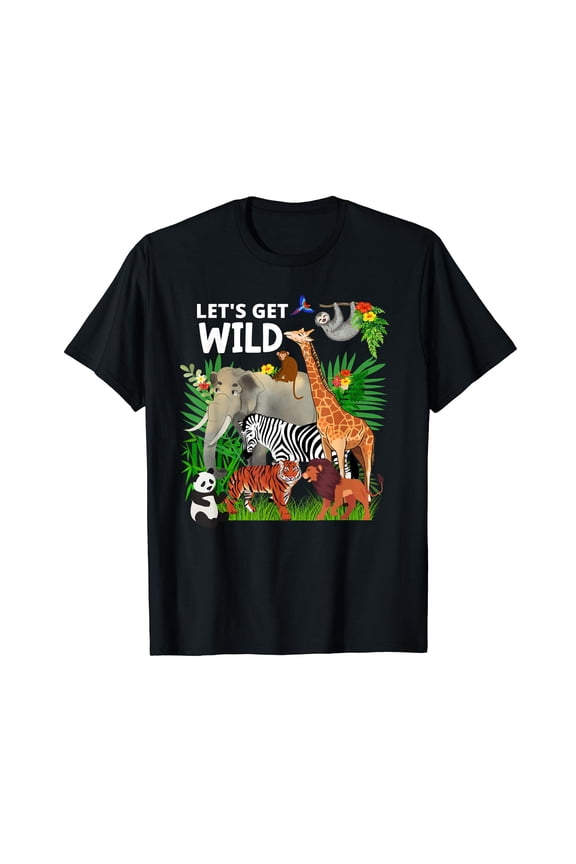 Zoo Animals Wildlife Birthday Party A Day At The Zoo Safari T-Shirt