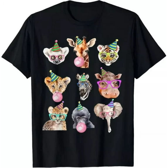 Zoo Animals Wildlife Birthday Party Zoo Day Animals Shirt Unisex S-5XL Hot Trending Shirt, Vintage Birthday Gift
