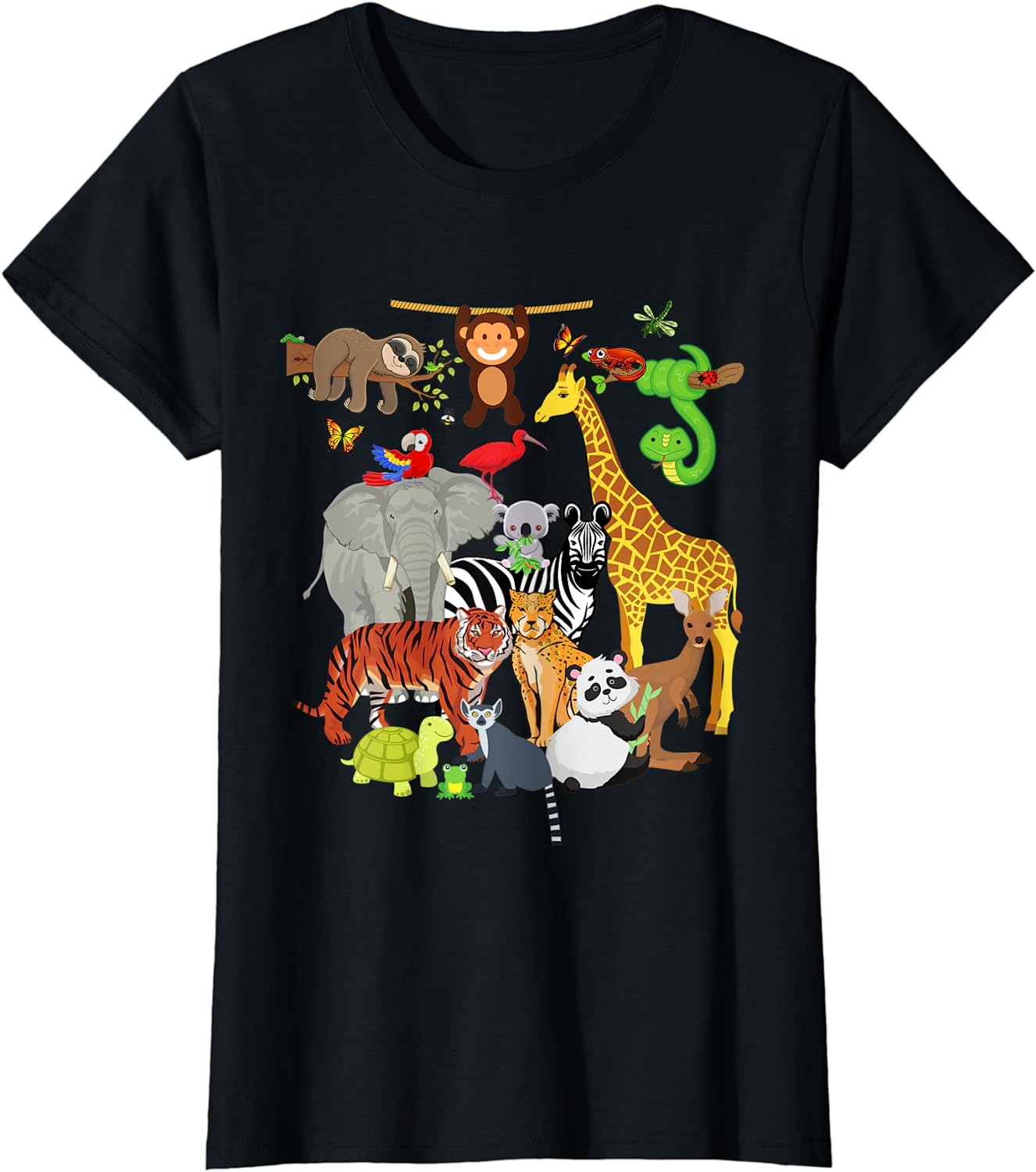 Zoo Animals Wildlife Birthday Party Zoo Day Animals T-Shirt - Walmart.com