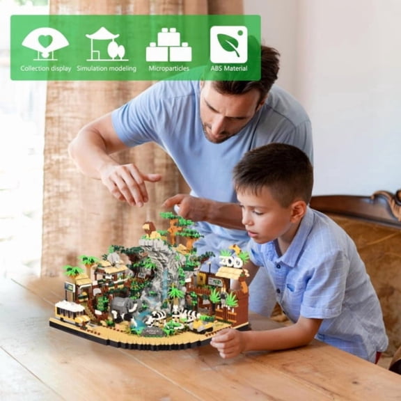 Zoo Building Miniature Building Block Set - 4,800 pieces, Zoo Mini building block model Set toys