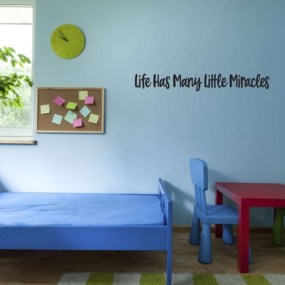 Zoo Elephant Mouselife Has Little Miracles Africa Zebra Lion Safari Jungle Species Hippo Alligator Giraffe Tiger Wilderness Holiday Gift Ideas Bedroom Wall Decal Sticker - Size: 30 In X 3 In