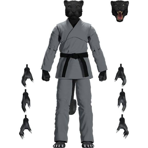 Jiu Jitsu Combat Creatures - Paulo The Panther Action Figure - Gray Gi