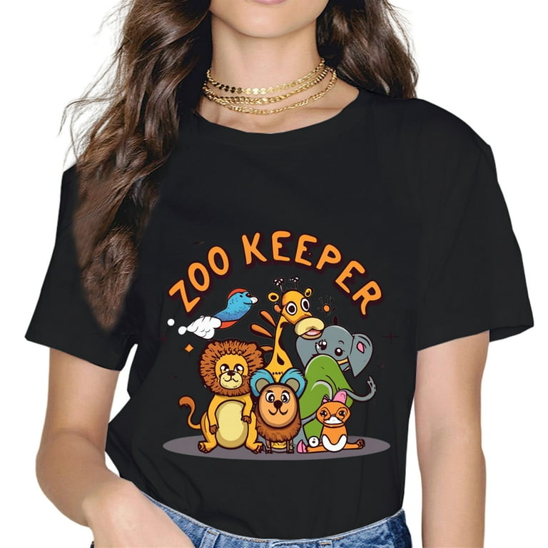 Zookeeper Shirt Animal Lover Print & Pattern T-Shirt Zookeeper Shirt Animal Lover Print & Pattern T-Shirt