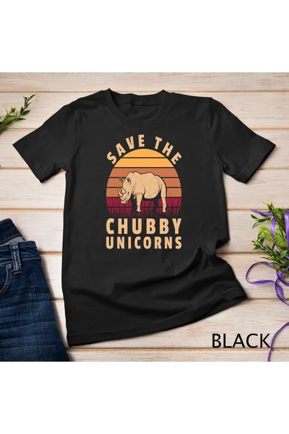 Zoo Keeper Rhinoceros Lover Gift Chubby Unicorn Rhino Unisex S-5XL T-Shirt