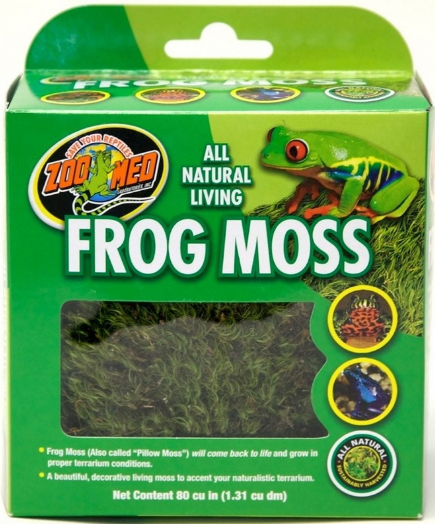 Zoo Med All Natural Living Frog Moss [shelters, Reptile Supplies] 8 count