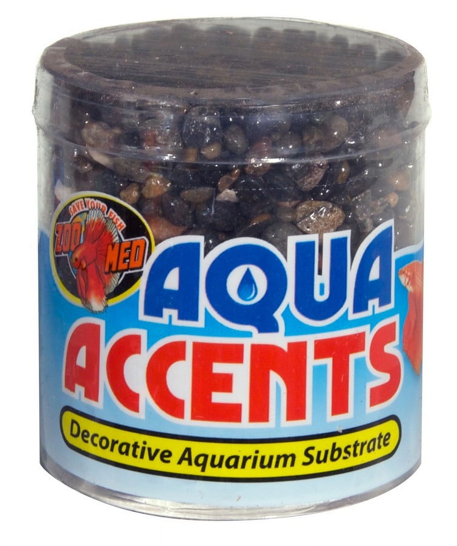 Zoo Med Aqua Accents Dark River Pebbles [Decor, Aquarium Supplies] 3 lb (6 x 0.5 lb)