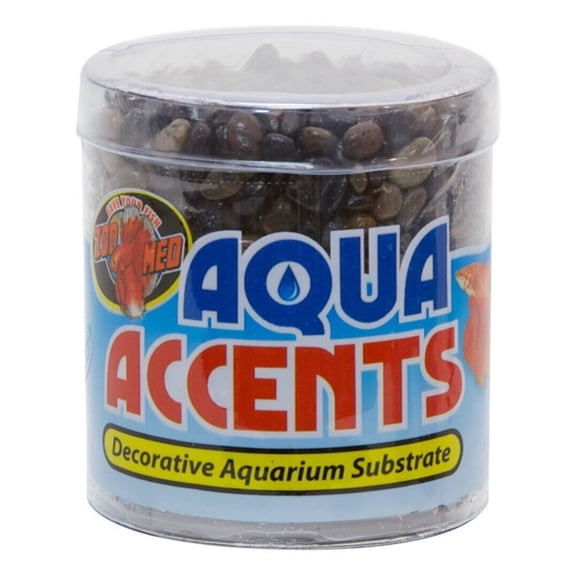 Zoo Med Aqua Accents River Pebbles Dark 8 oz.