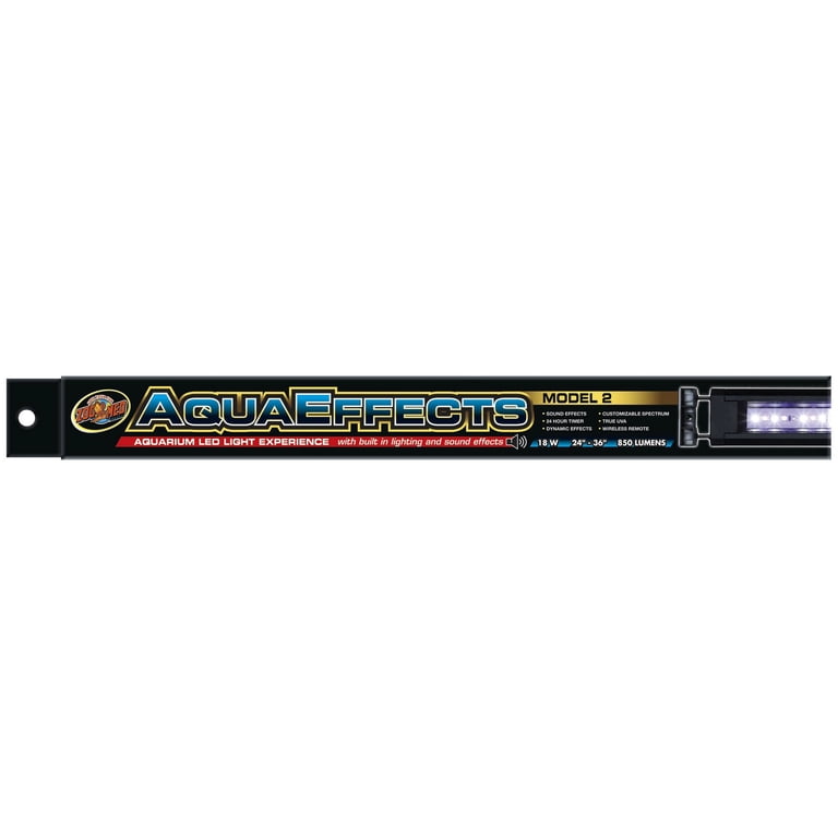 AquaEffects Nano LED with Sound | Zoo Med Laboratories, Inc AquaEffects Model 2 Aquarium LED Light - Purple & Black display picture 1