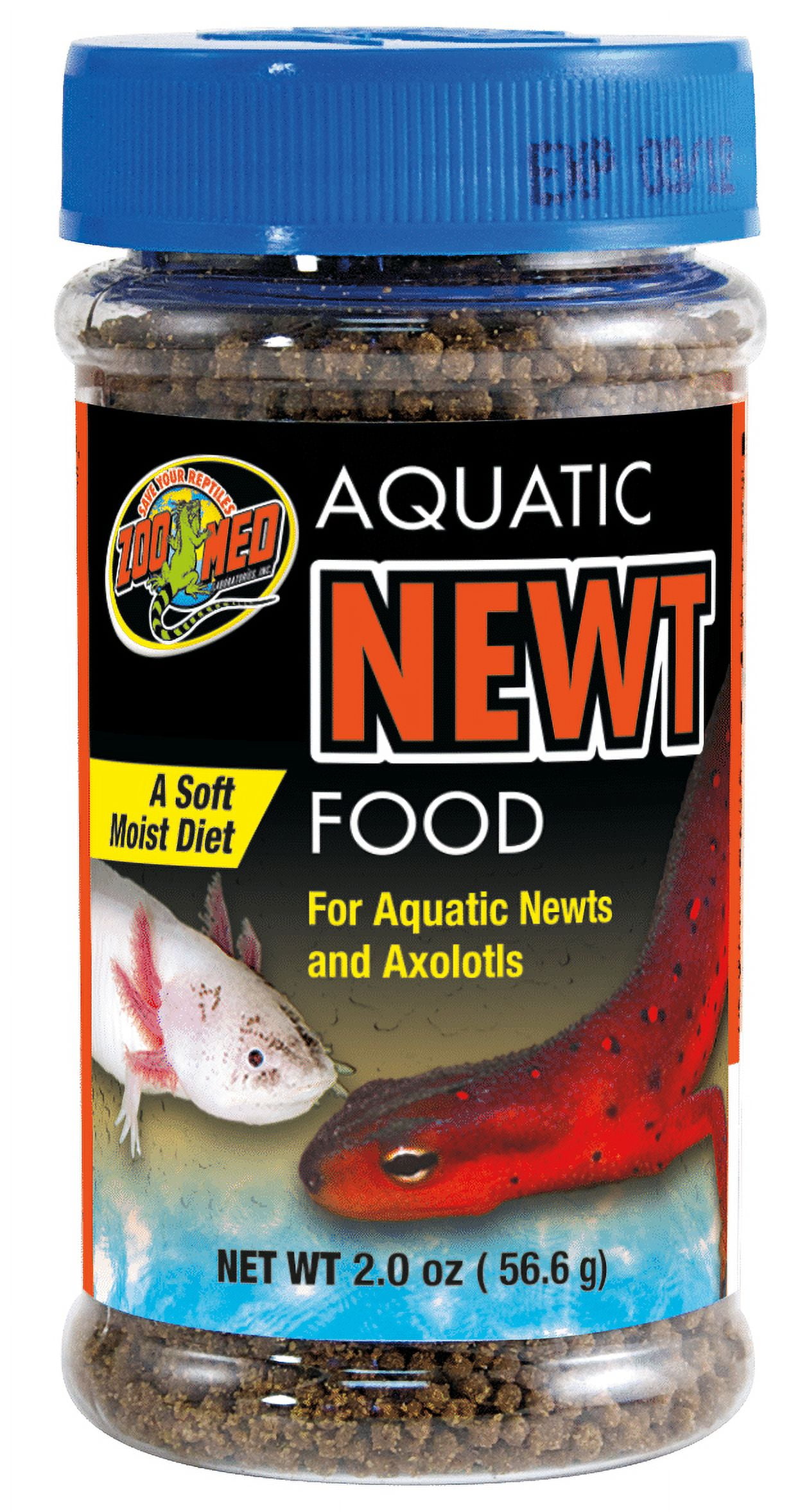 Zoo Med Aquatic Newt Food a Soft Moist Diet for Aquatic Newts and Axolotls [Reptile Frog and Newt Food, Reptile Supplies] 12 oz (6 x 2 oz)