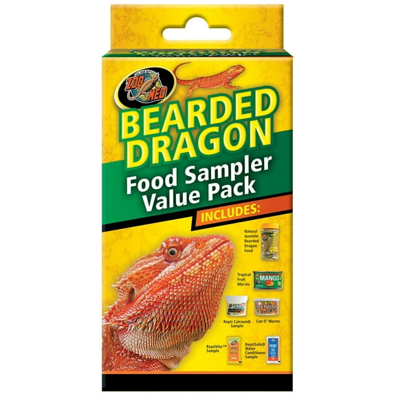 Zoo Med Bearded Dragon Food Sample Value Pack [Reptile Bearded Dragon Food, Reptile Supplies] 1 count