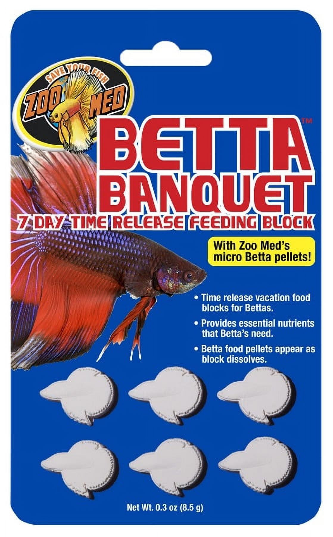 Zoo Med Betta Banquet 7 Day Time Release Feeding Block [Food & Treats] 72 count (12 x 6 ct)