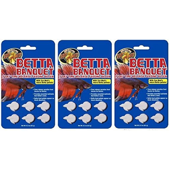 Zoo Med Betta Banquet Blocks 3 Pack of 6 Card