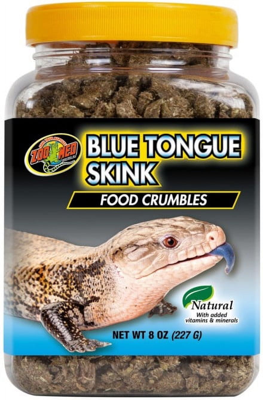 Zoo Med Blue Tongue Skink Food Crumbles [Reptile Snake Food, Reptile Supplies] 48 oz (6 x 8 oz)