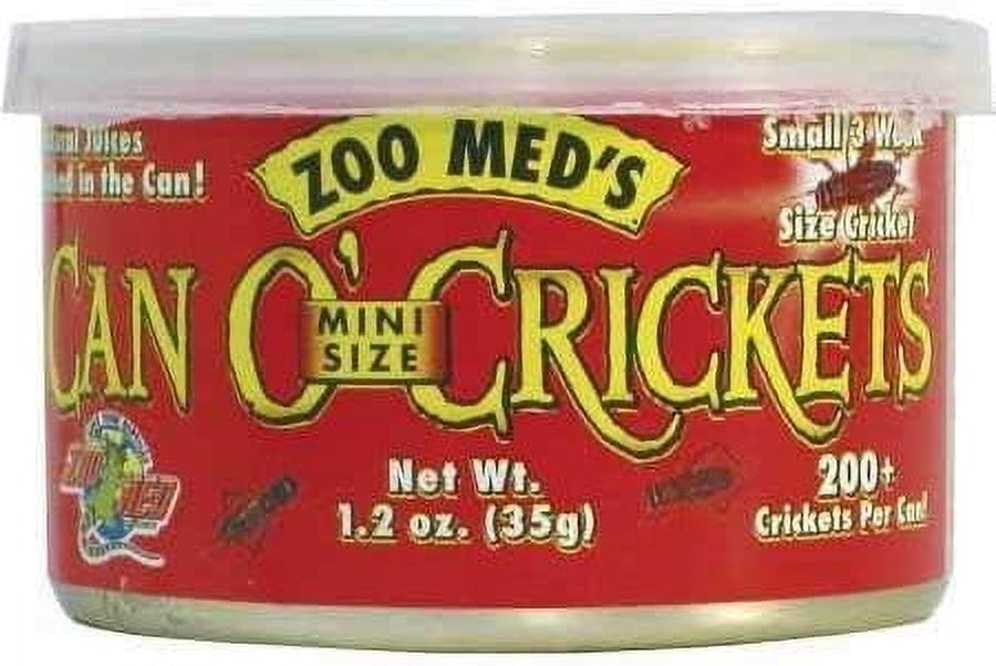 Zoo Med Can O' Mini Sized Crickets 1.2 oz (200 Crickets) - Pack of 4
