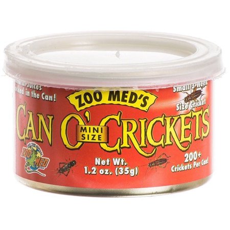 Zoo Med Can O' Mini Sized Crickets 1.2 oz (200 Crickets)