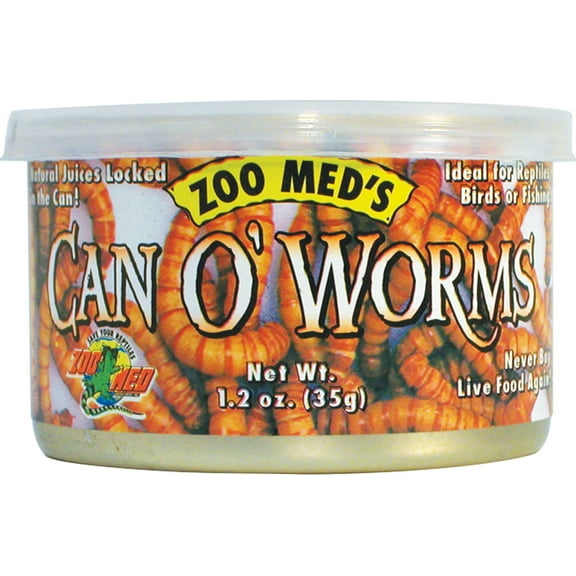 Zoo Med Can O' Worms Reptile & Bird Food, 1.2 Oz