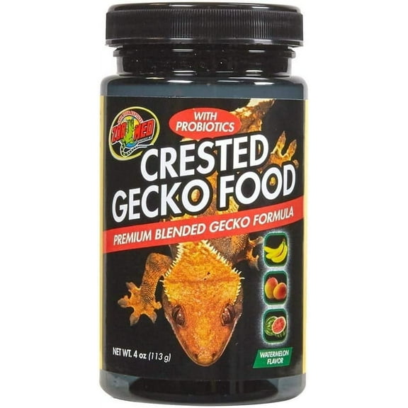 Zoo Med Crested Gecko Food Premium Blended Watermelon Dry Food 4 oz