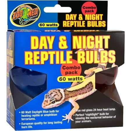 Zoo Med Day Night Reptile Bulbs (60 watts) Combo Pack 60 W