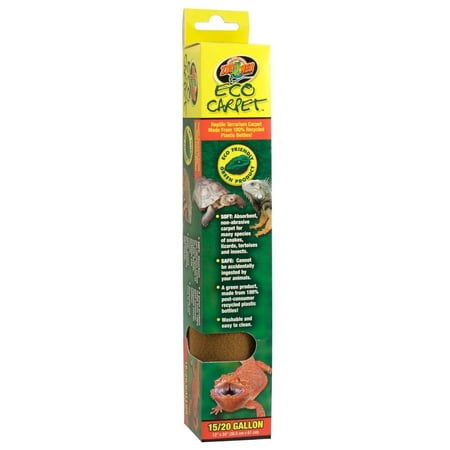 Zoo Med Eco Carpet Reptile Carpet - Green - 15-20 Gallon (12" x 24")