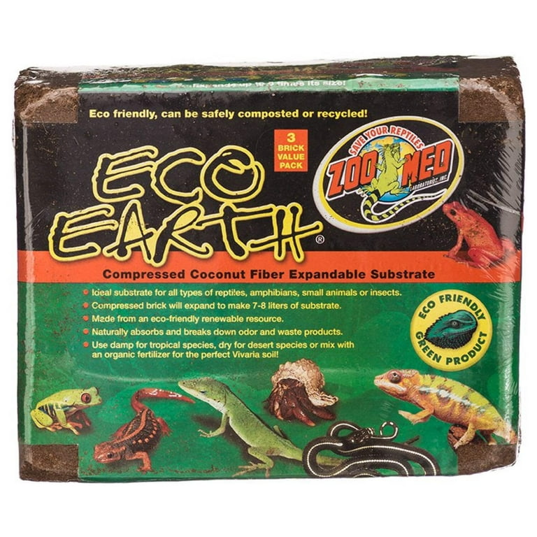 Zoo Med Eco Earth Compressed Coconut Fiber Substrate for Pets