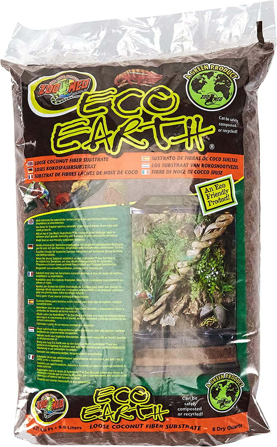Zoo med eco earth compressed coconut fiber hot sale substrate