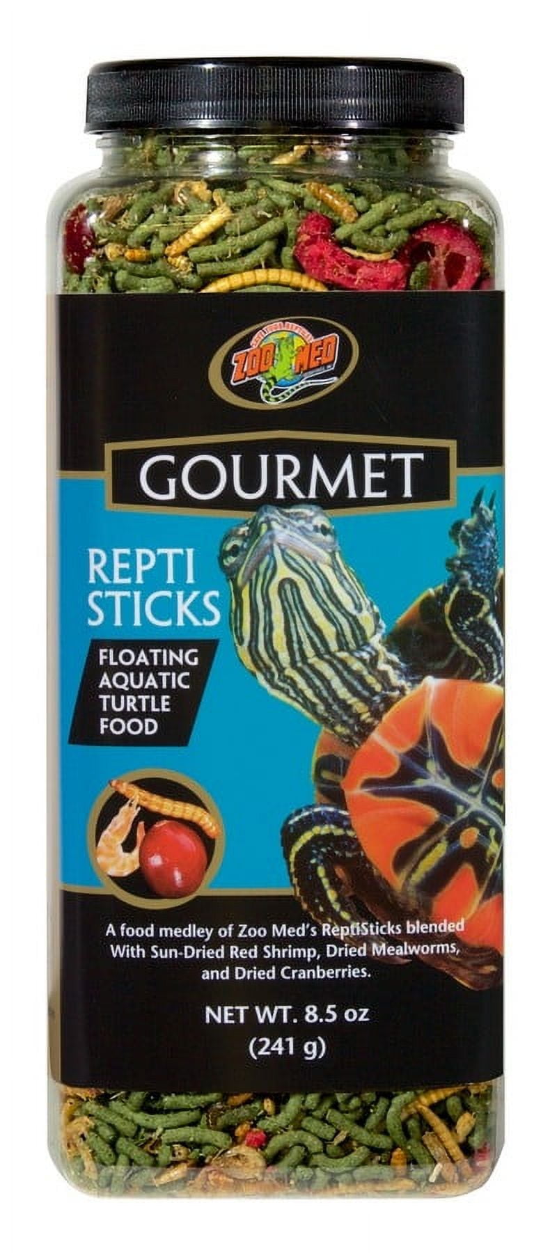 Zoo Med Gourmet Repti Sticks Floating Aquatic Turtle Food [Reptile Aquatic Turtle Food, Reptile Supplies] 59.5 oz (7 x 8.5 oz)