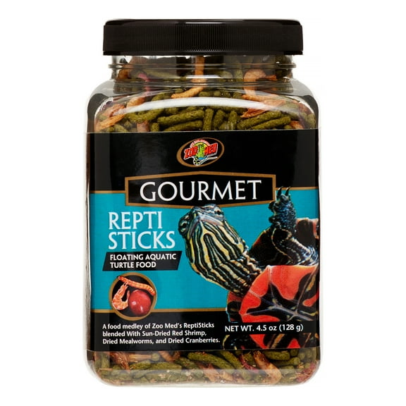Zoo Med Gourmet ReptiSticks Floating Aquatic Turtle Food, 4.5 Oz