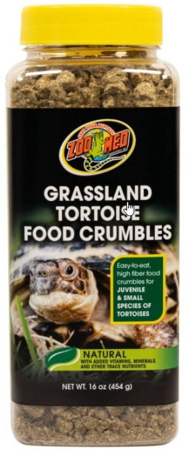 Zoo Med Grassland Tortoise Food Crumbles [Reptile Tortoise Food, Reptile Supplies] 48 oz (3 x 16 oz)