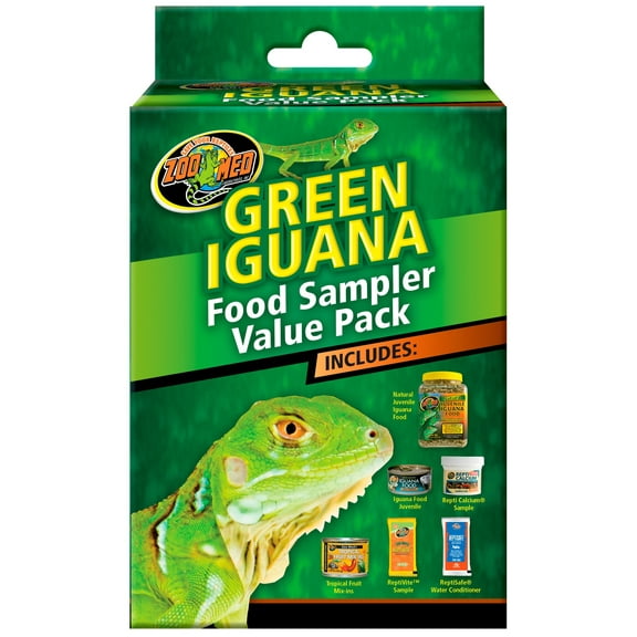 Zoo Med Green Iguana Food Sampler Value Pack [Reptile Iguana Food, Reptile Supplies] 3 count