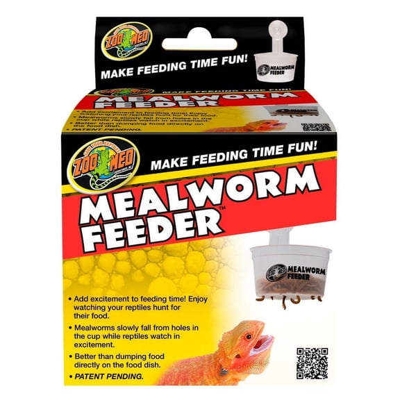 Zoo Med Hanging Mealworm Feeder [Reptile Feeding Tongs, Reptile Supplies] 4 count
