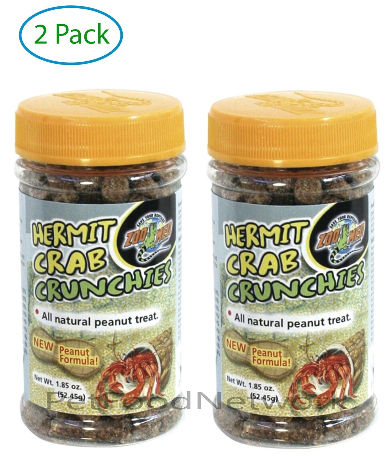 Zoo Med Hermit Crab Peanut Crunchies Treat 1.85 oz (2 Pack)