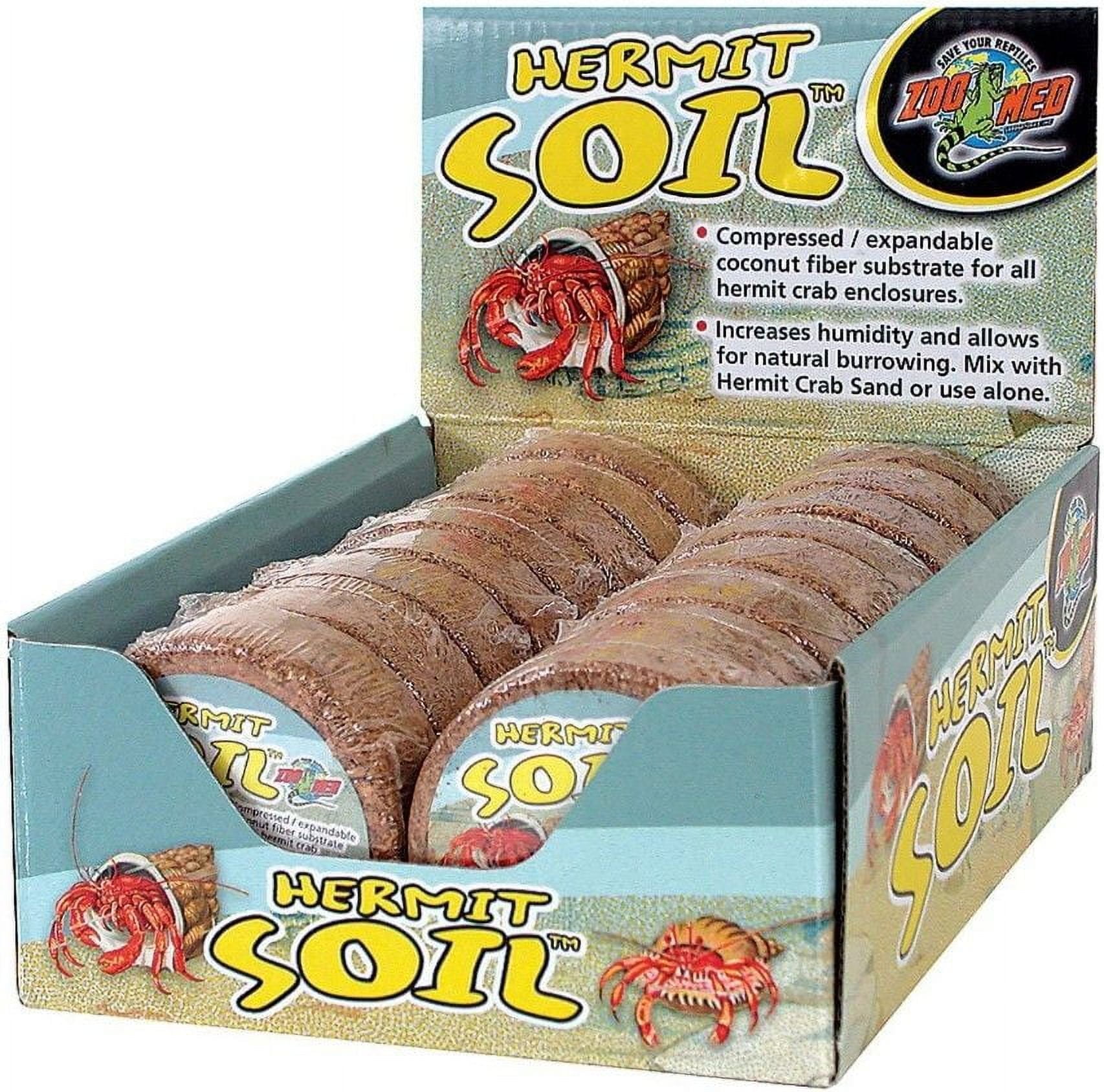 Zoo Med Hermit Crab Soil Compressed Coconut Fiber [Reptile, Sand & Gravel] 16 count