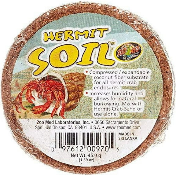 Zoo Med Hermit Crab Soil Compressed / Expandable Coconut Fiber Substrate