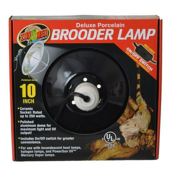 Zoo Med Deluxe Porcelain Brooder Clamp Lamp (10 inch)