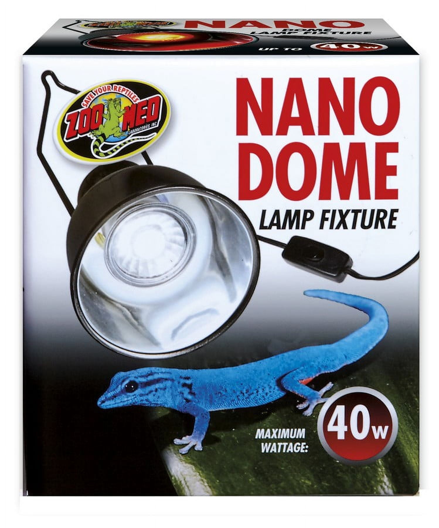 BNOSDM 5.5 Inch Deep Dome Reptile Lamp Fixture With Switch - Reflective Cover For Heat Bulbs, UVB Lamps, Ceramic Emitters - View #3