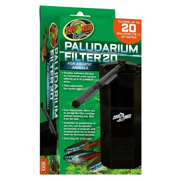 Zoo Med Laboratories Paludarium Filter for Aquatic Animals Up to 20 Gallons