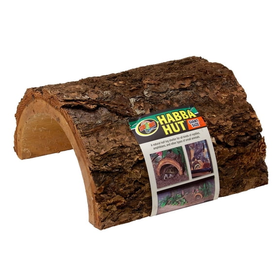 Zoo Med Laboratories Reptile Habba Hut for Reptiles, Amphibians & Small Animals Large 3.75 X 7.5 X 7 Inch