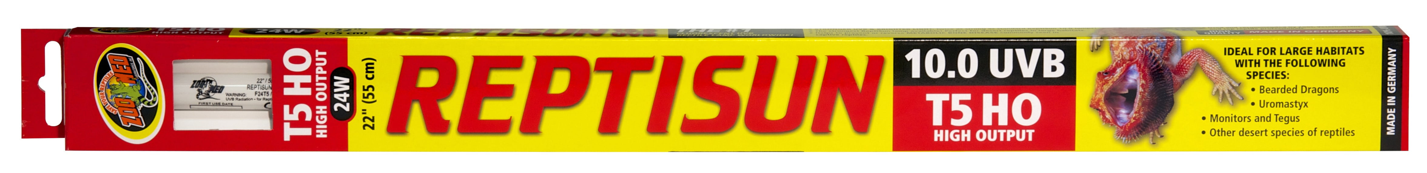 Zoo Med Laboratories Reptisun® 24 Watt T5 High Output 10.0 UVB Lamp 22 ...