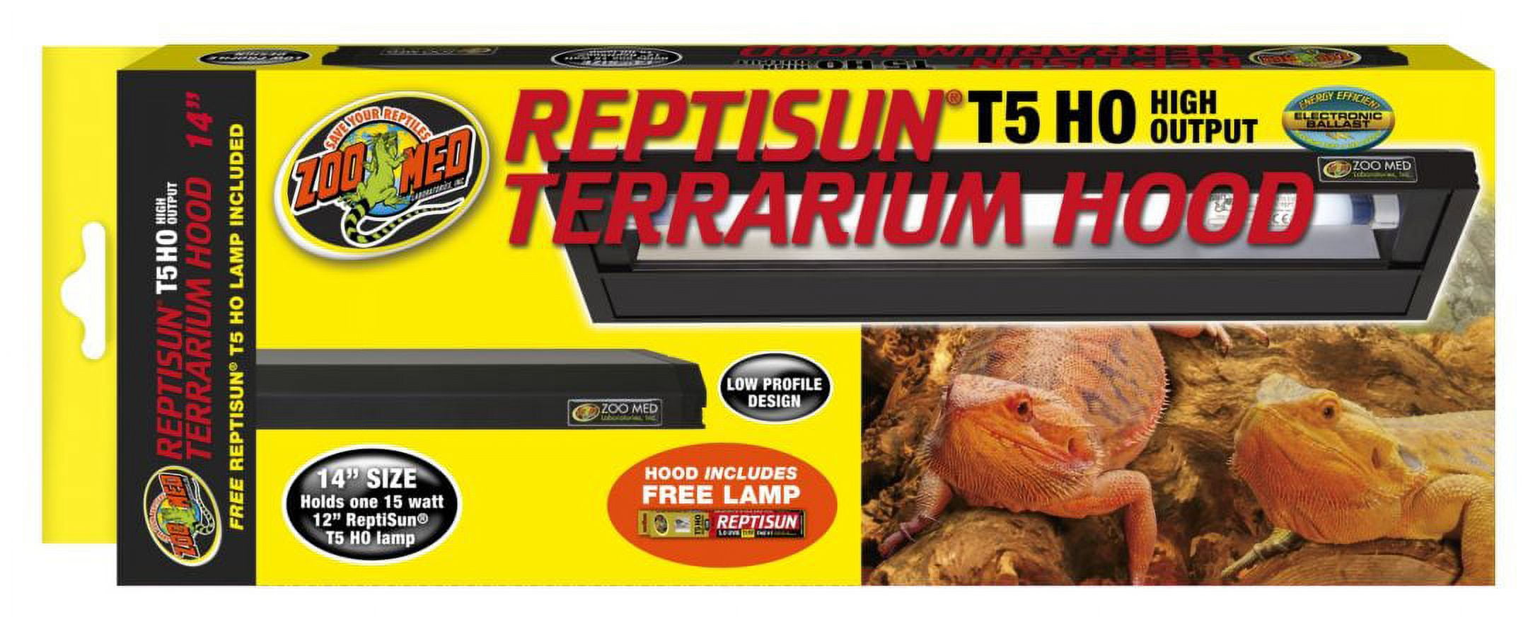 Zoo Med Laboratories Reptisun® T5 HO Terrarium Hood 14 in