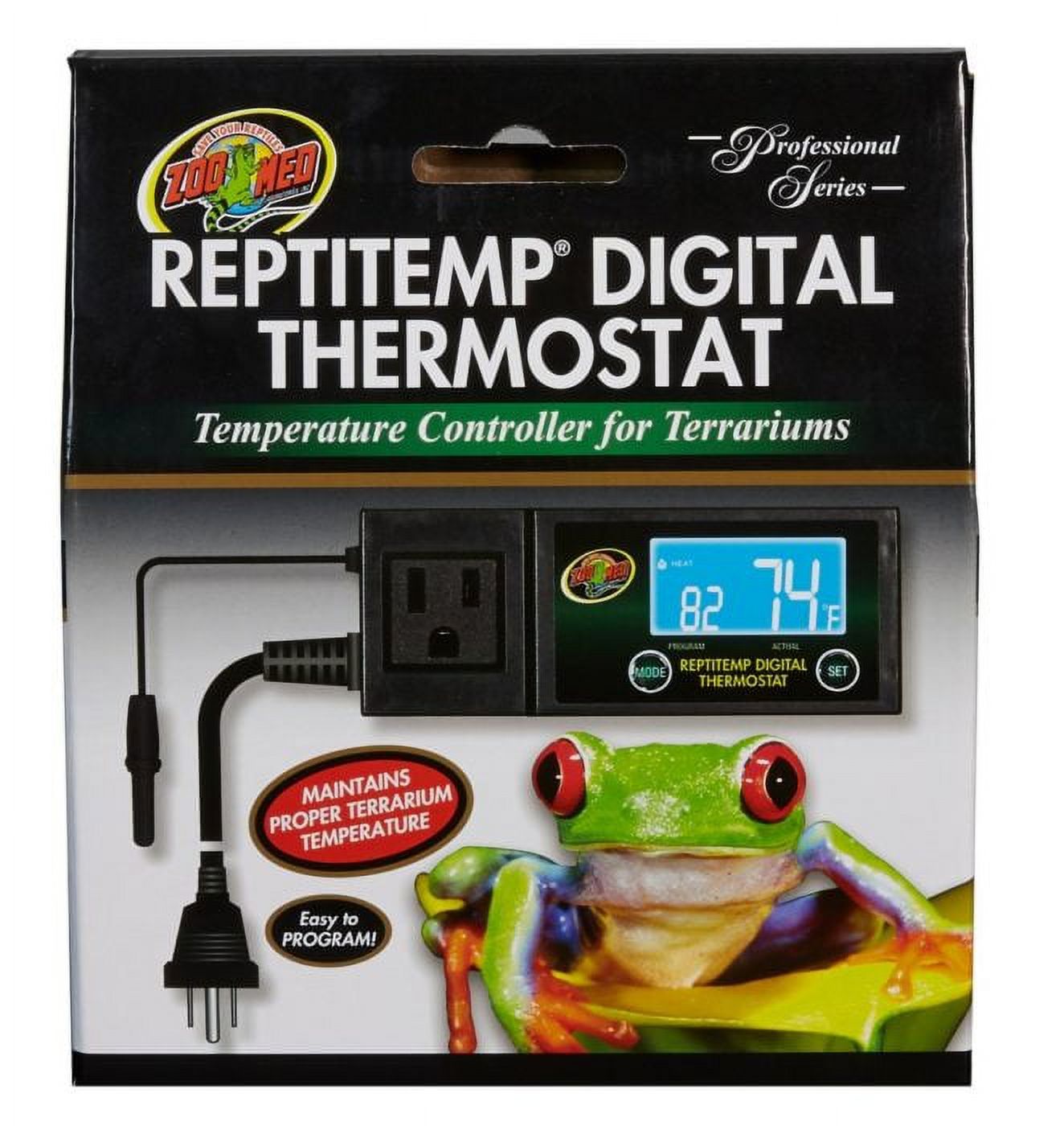 Zoo Med Laboratories Reptitemp® Digital Thermostat Temperature Controller for Terrariums - image 1 of 2