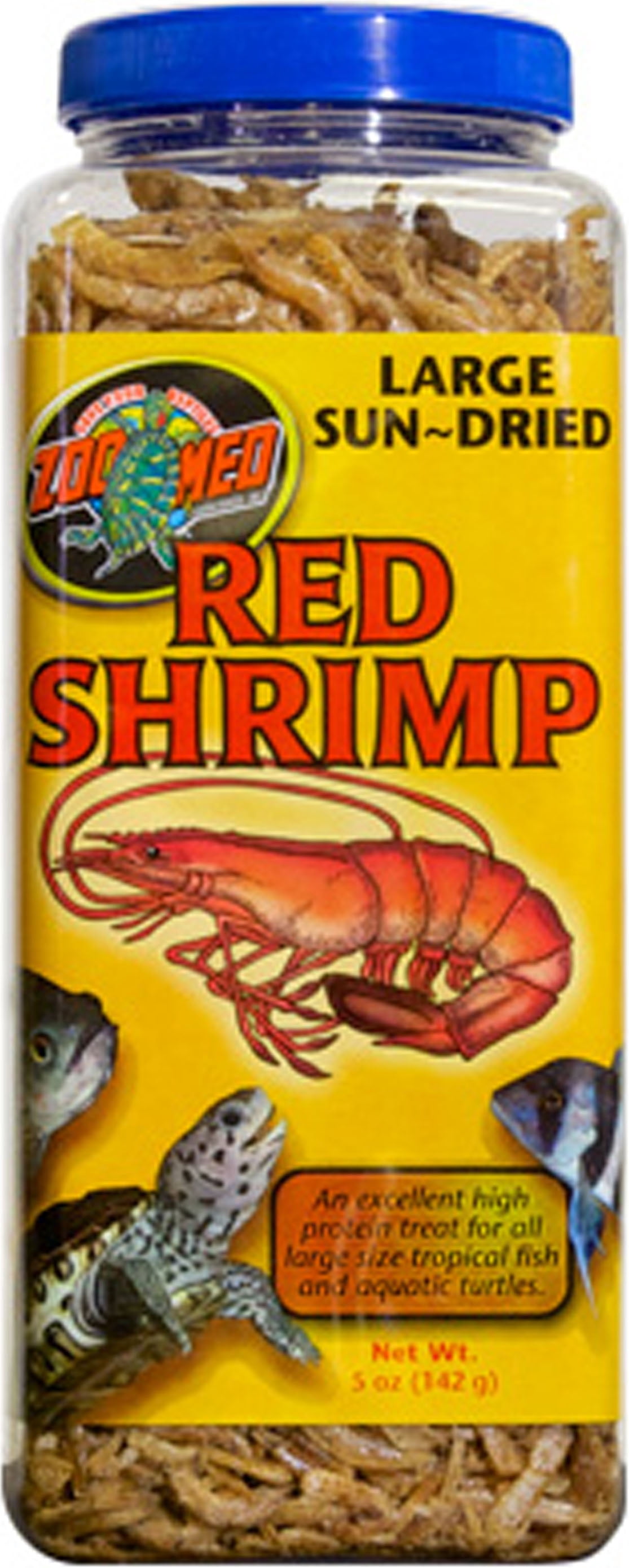 Zoo Med Large Sun-Dried Red Shrimp Pellets Tropical Fish Food, 2.5 Oz
