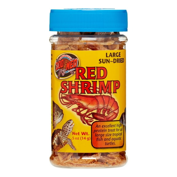 Zoo Med Large Sun-Dried Red Shrimp Fish & Aquatic Pet Food, 0.5 Oz